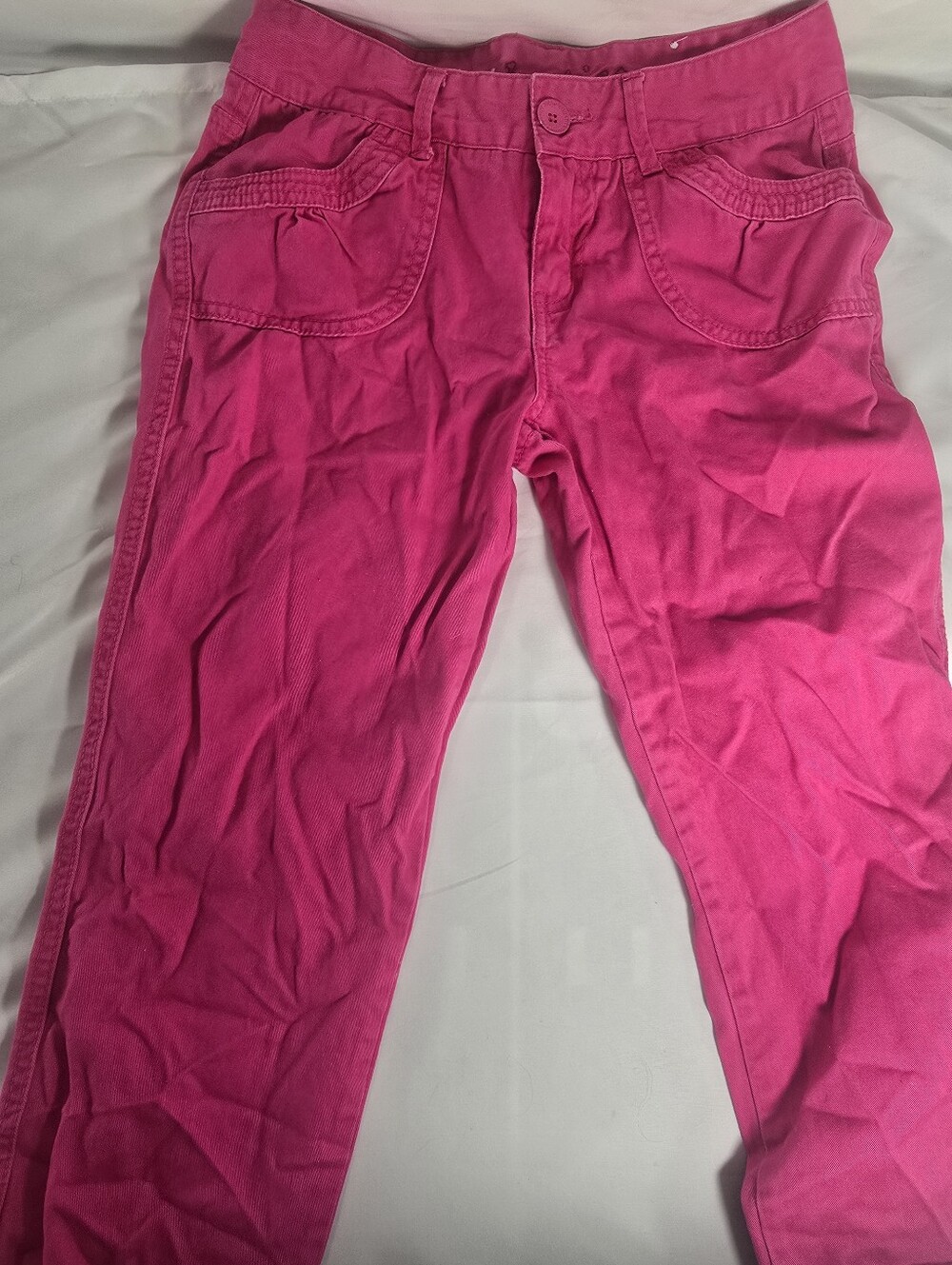 Justice Girls Pink Pants Size 12 Regular Straight Leg Casual Cotton